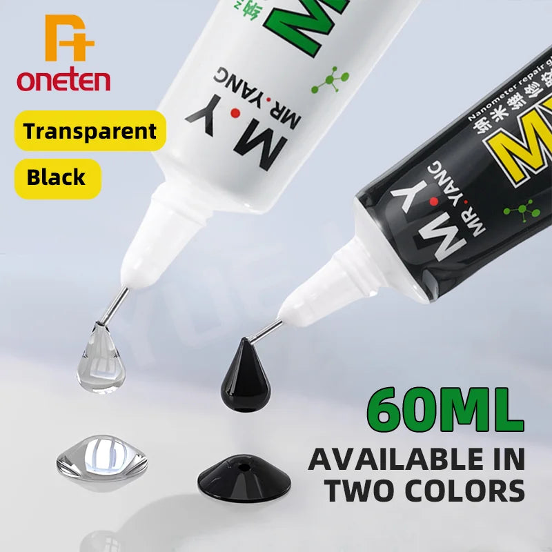 YCS MR.Yang N01/N02 Nano Glue 60ML Black/Transparent External Screen Rear Cover Warping Gluing Repair Specific Adhesive Sealant