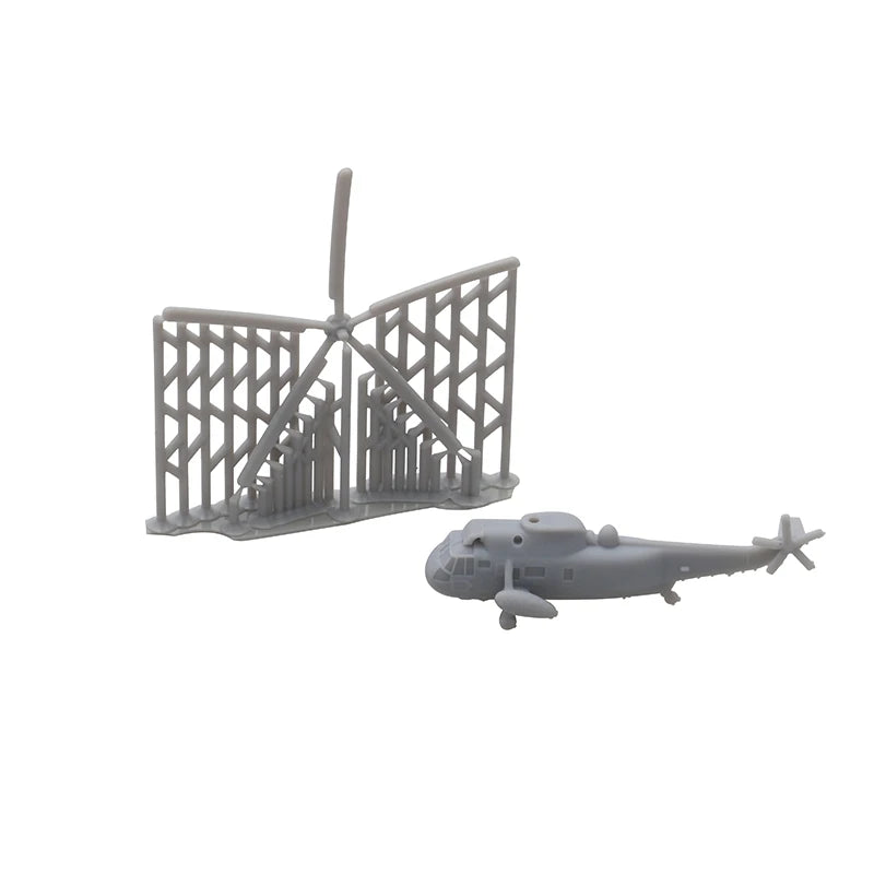5Set Open Wing SH-3 Sea King Multipurpose Helicopter Model 1/2000 700 400 350 Scale Amphibious Antisubmarine Aircraft Resin Toys
