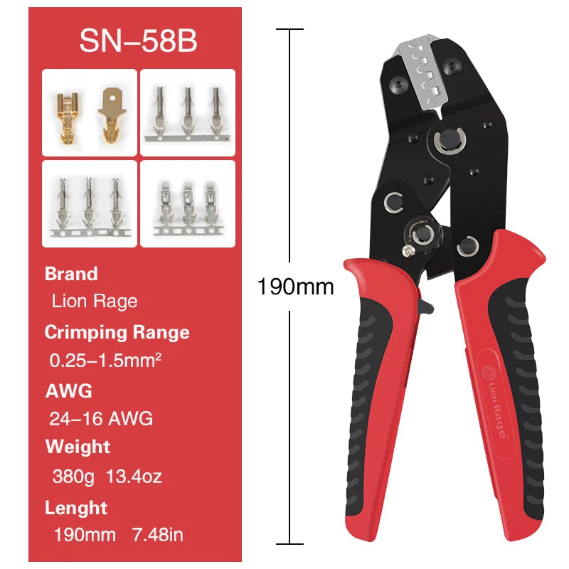 Crimping Plier SN-28B 48B 58B Dupont XH2.54 KF2510 SM 2.54 3.96 TAB 2.8/4.8/6.3 Plug type terminals Electrical Clamp Min Tools