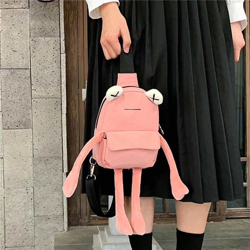 New Personality Girl Small Bag Tide Cartoon Cute Frog Casual Messenger Bag Chest Unisex Shoulder Crossbody Women Bags Wholesale