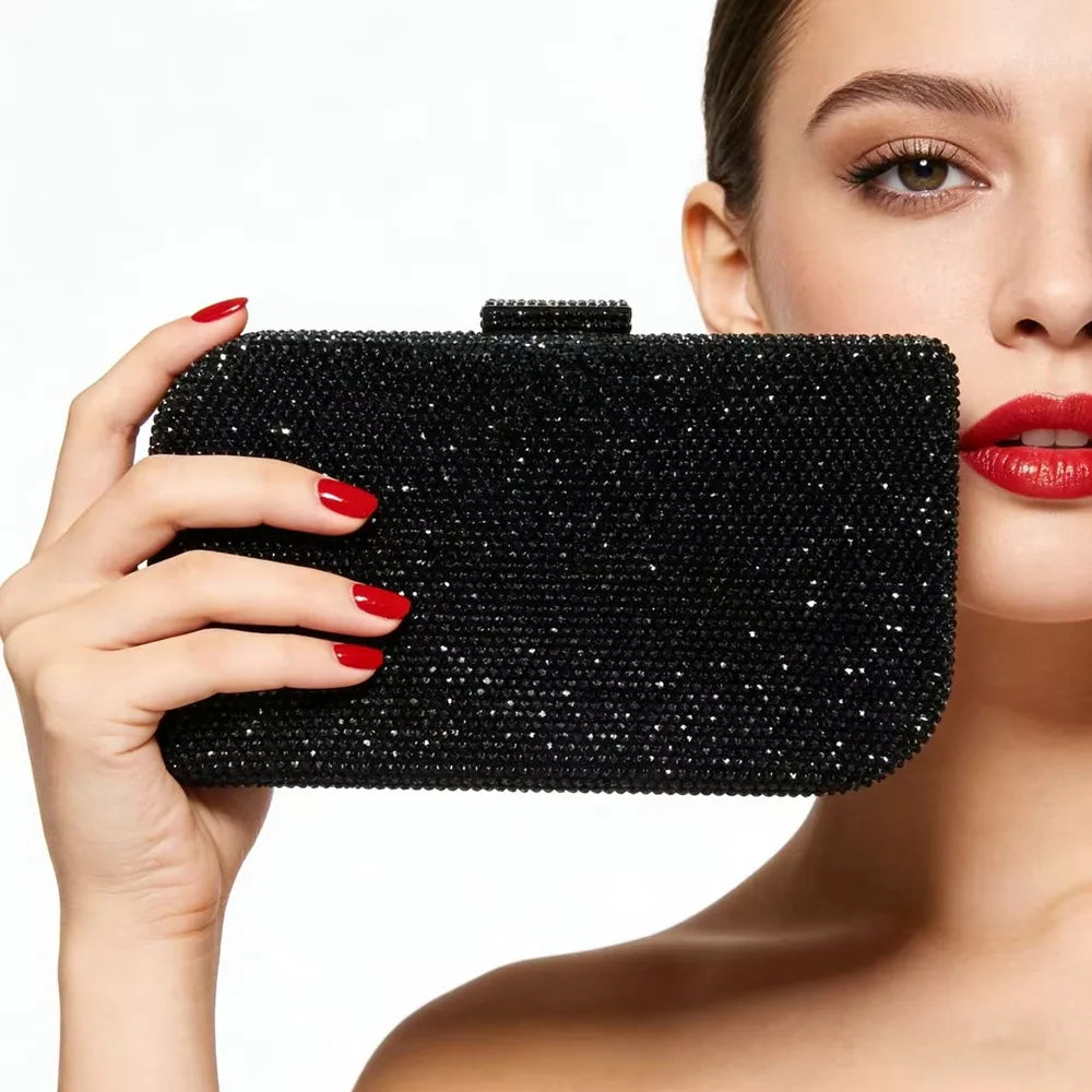 Makeup Rhinestone Wedding Dinner Bag Crystal Hot Diamond Women's Shoulder Evening Bag