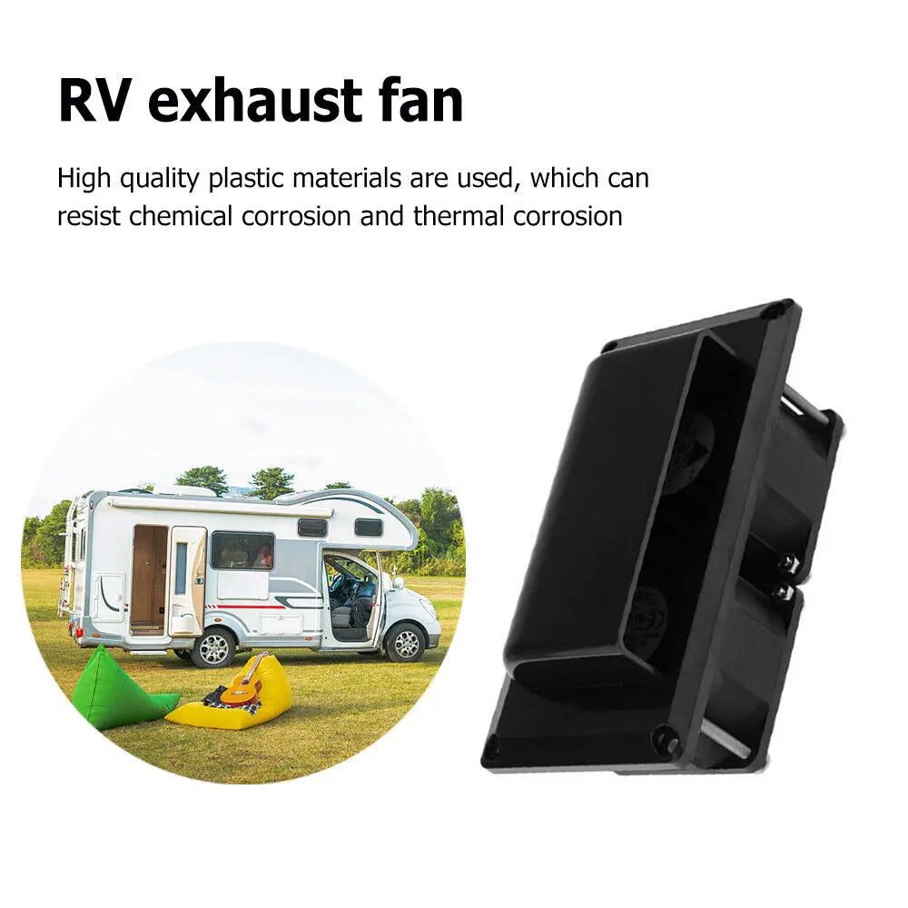 1Pc RVs Caravan Motorhome Trailer Side Air Vent Fan 12V 25W RV Ventilation Exhaust Fans For Camper Trailer Boat Marine Yacht
