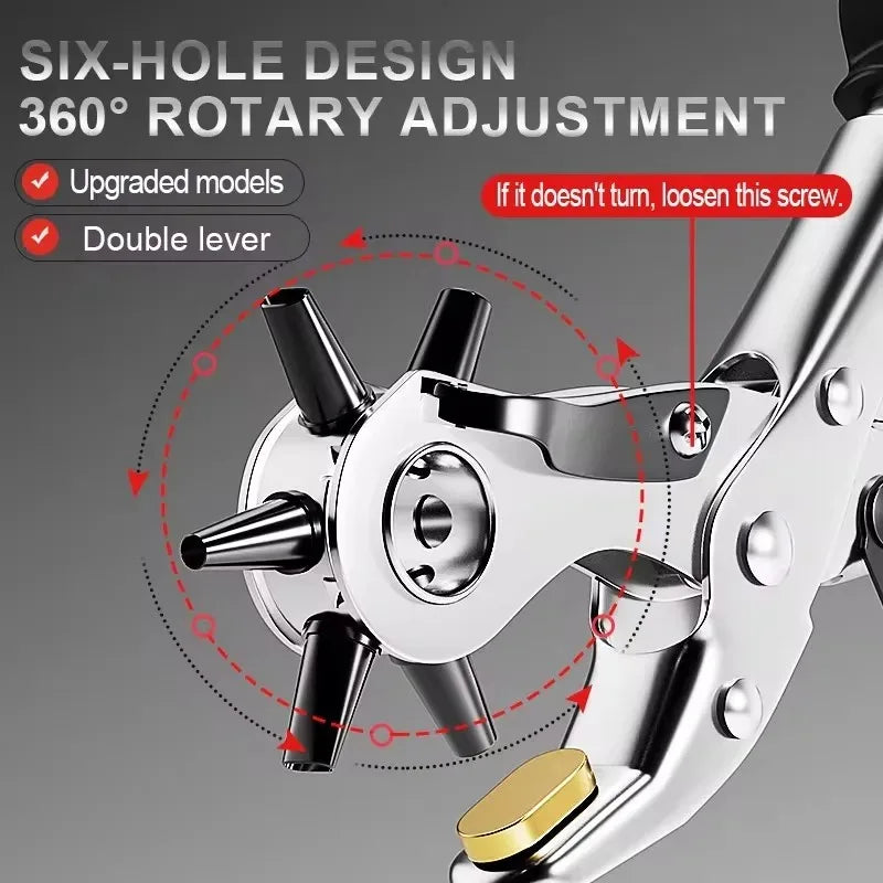 Leather Hole Punch Pliers Belt Watch Strap Eyelet Puncher Multifunctional Handmade Craft Hardware Repair Tool