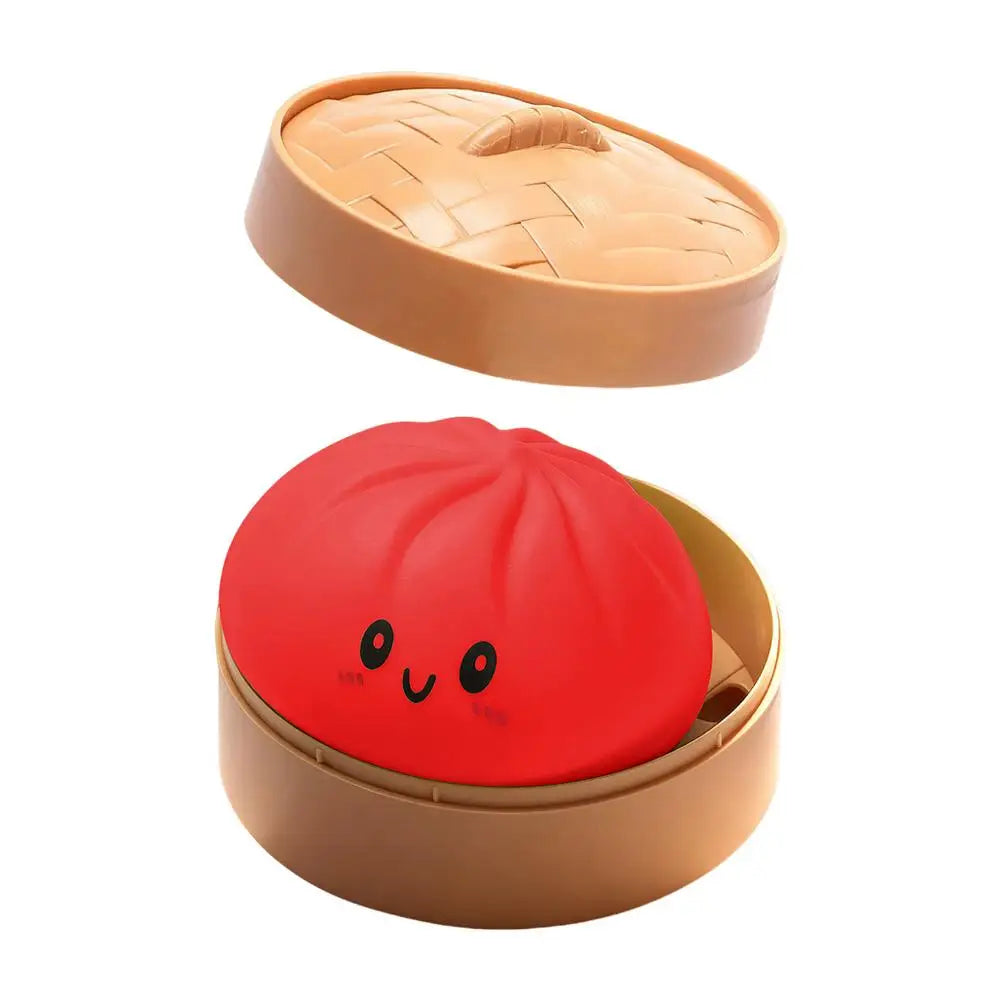 Glitter Dumpling Squishes Stress Balls 2026 Viral Fidget Toy Colorful Simulation Steamed Bun Decompression Toy for Anxiety