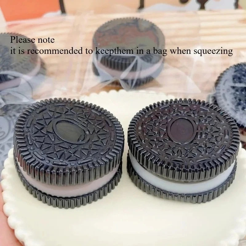 Squishy Handmade Silicone Cookies Fidget Toys Slow Rebound Stress Relief Pinch Decompression Squeeze Toy for Kids Adults Gifts