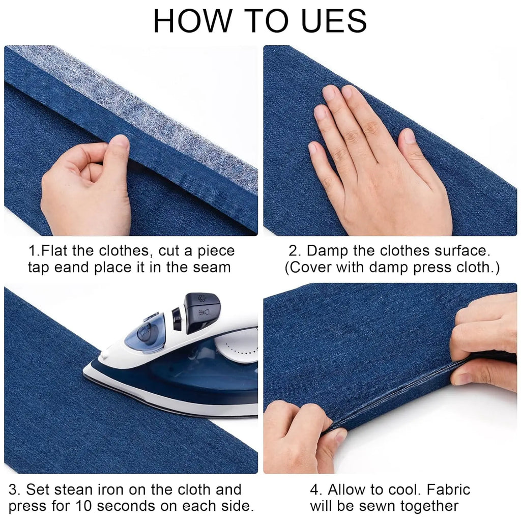 Self-Adhesive Pants Hem Tape Double-Sided Edge Shorten Ironing Hemming Ribbons Strip DIY Clothes Jean Sewing Fabric Lining