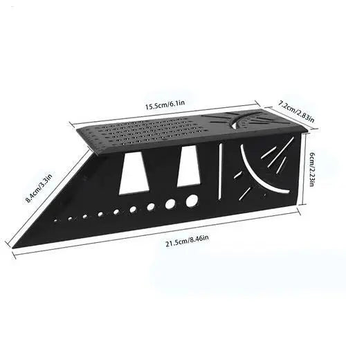 Carpenter Line Square Measuring Ruler 45 Degree 90 Degree Line ruler wear-resistant Dovetail Shape Ruler For woodworking Tools