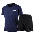 Summer Fashion Casual Brand Men's Sportswear Breathable Quick-drying Shirt, Shorts, Two-piece Set Of New Tennis Training Clothes