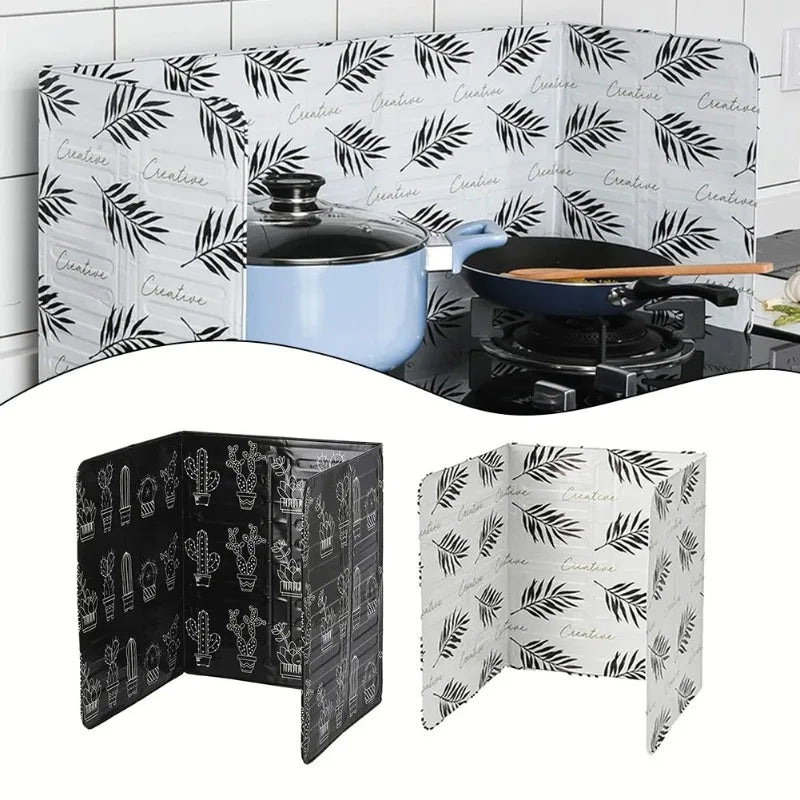 Kitchen Shield Splash Guard Cooking Frying Oil Splash Screen Cover Plate Gas Stove Splash Proof Baffle Cooking Oil Splash Baffle