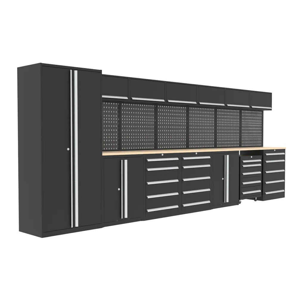 Modern Design  Metal Furniture Garage Storage Solution Metal Cabinet with Workbench for Repair Garage Workshop Cabinets