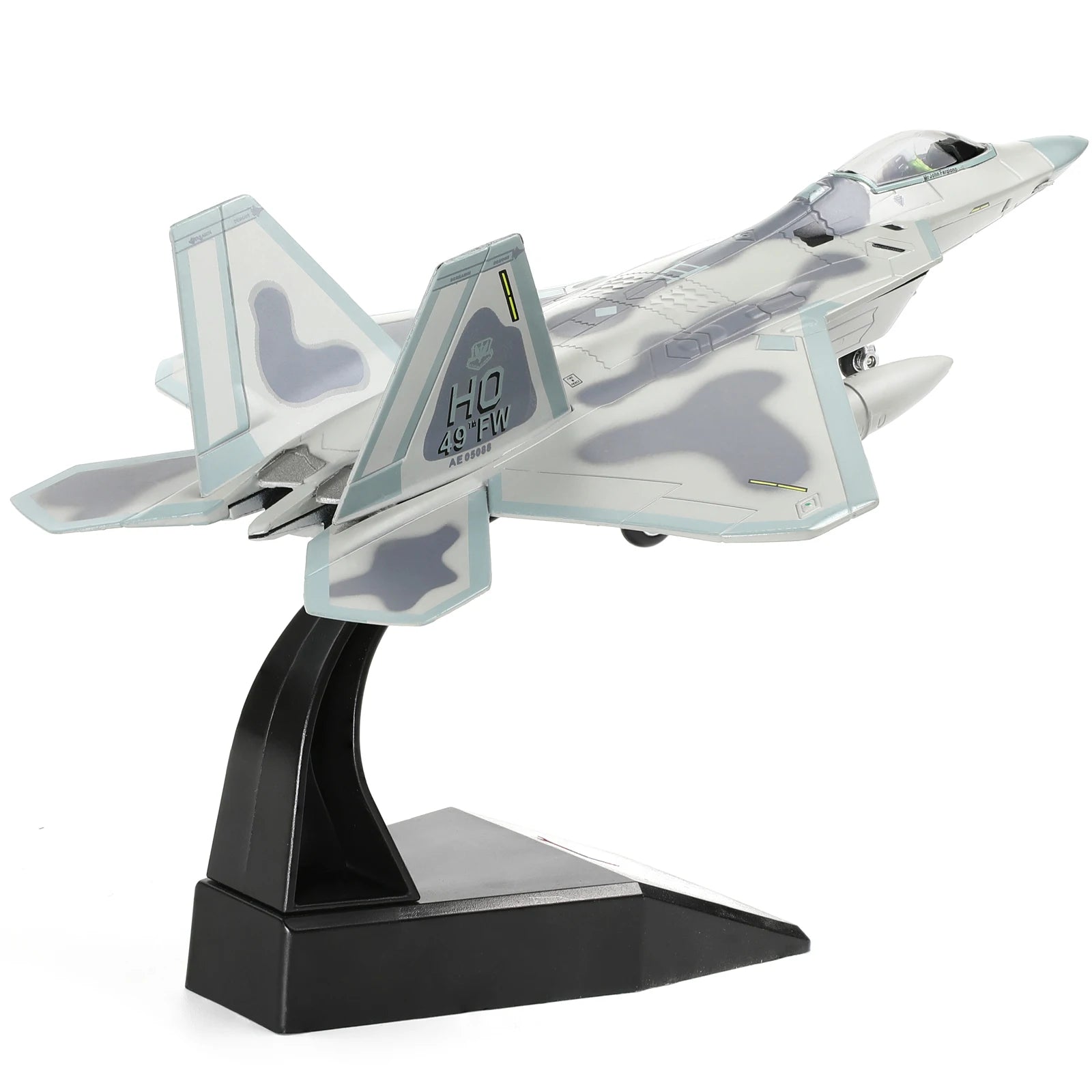 NUOTIE F-22 Raptor 1/100 Scale Diecast Metal Fighter Jet Model Alloy Model  (HO 49th FW)
