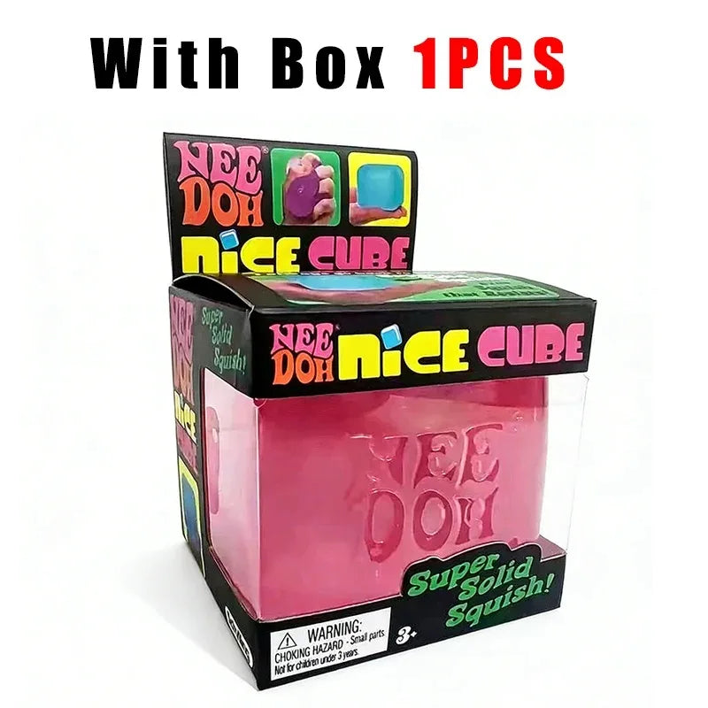 &New Needoh Nice Cube Sensory Stress Reliever Fidget Tool for Anxiety & Focus Desk Sensory Cube for Adults & Kids