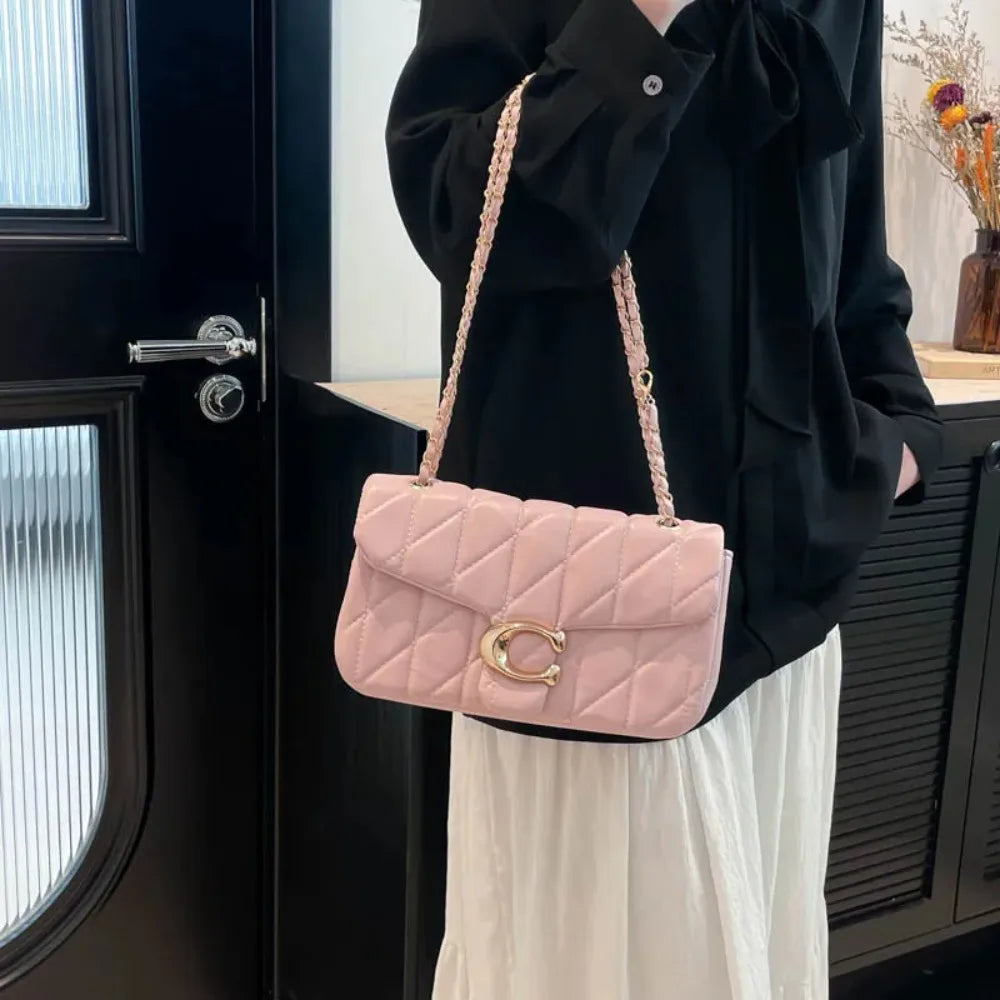 2025Small Fragrant Wind Bag Handbag Rhombic Chain Bag 2026 New One-shoulder Messenger Bag Joker High Sense Small Square Bag Tide