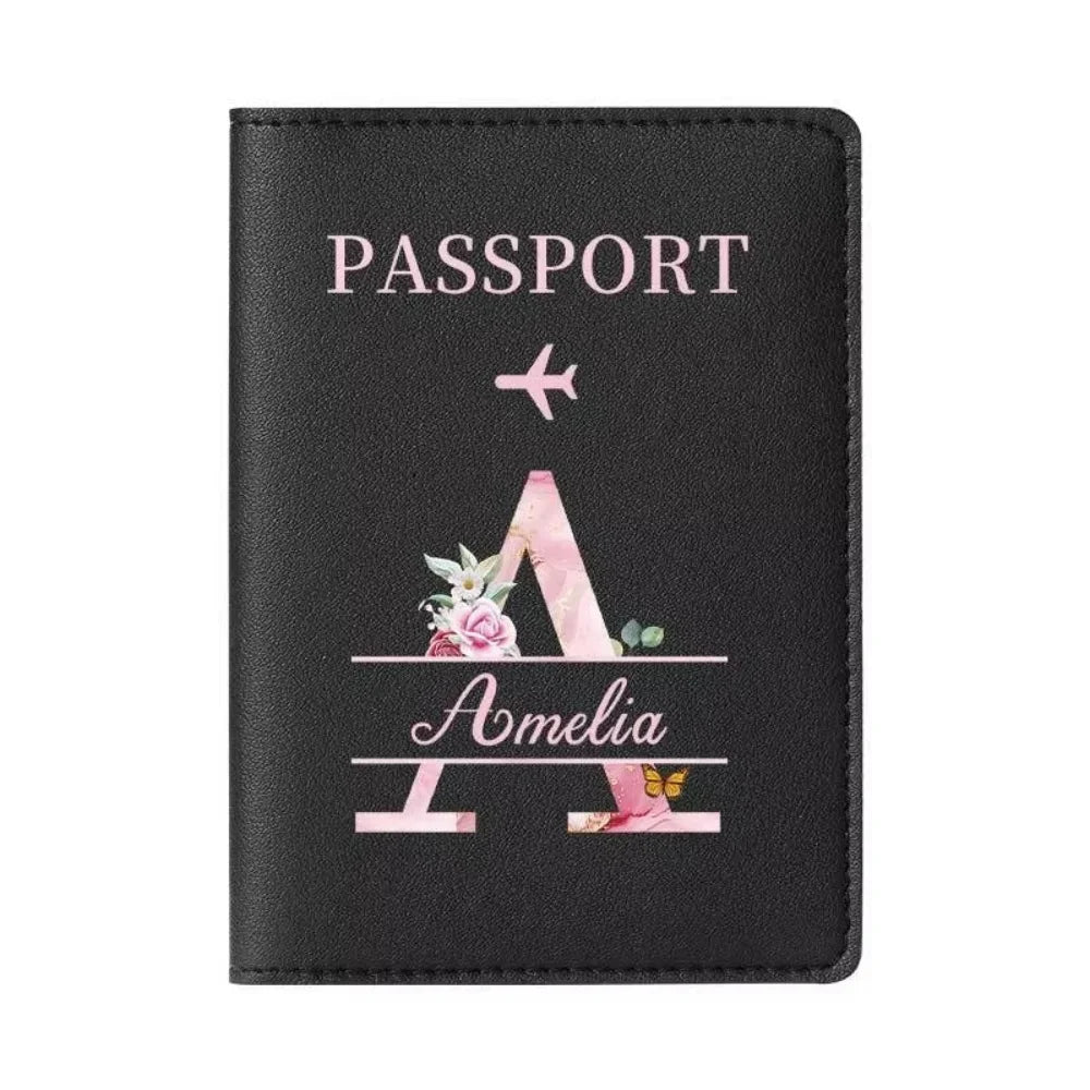 Personalized Passport Holder with custom Cute Cartoon Shiba Print, Multifunctional Ticket & Travel Document Organizer