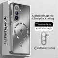 Luxury For Magsafe Wireless Charging Matte Frosted AG Case For Samsung Z Fold 8 7 6 zfold 5 4 3 Full Lens Protection Back Cover