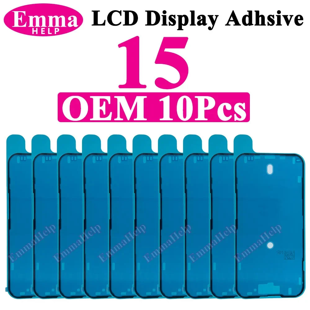 10pcs Waterproof Seal Sticker Back Cover Side For iPhone 16 Plus 15 Pro Max 14 16E Front LCD Display Adhesive Tape Seal