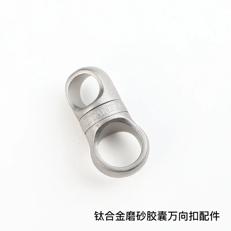 EDC Titanium Damascus Stainless Zirconium 360° Rotatable Keychain Buckle Keychain Car Pendant EDC Outdoor Tool