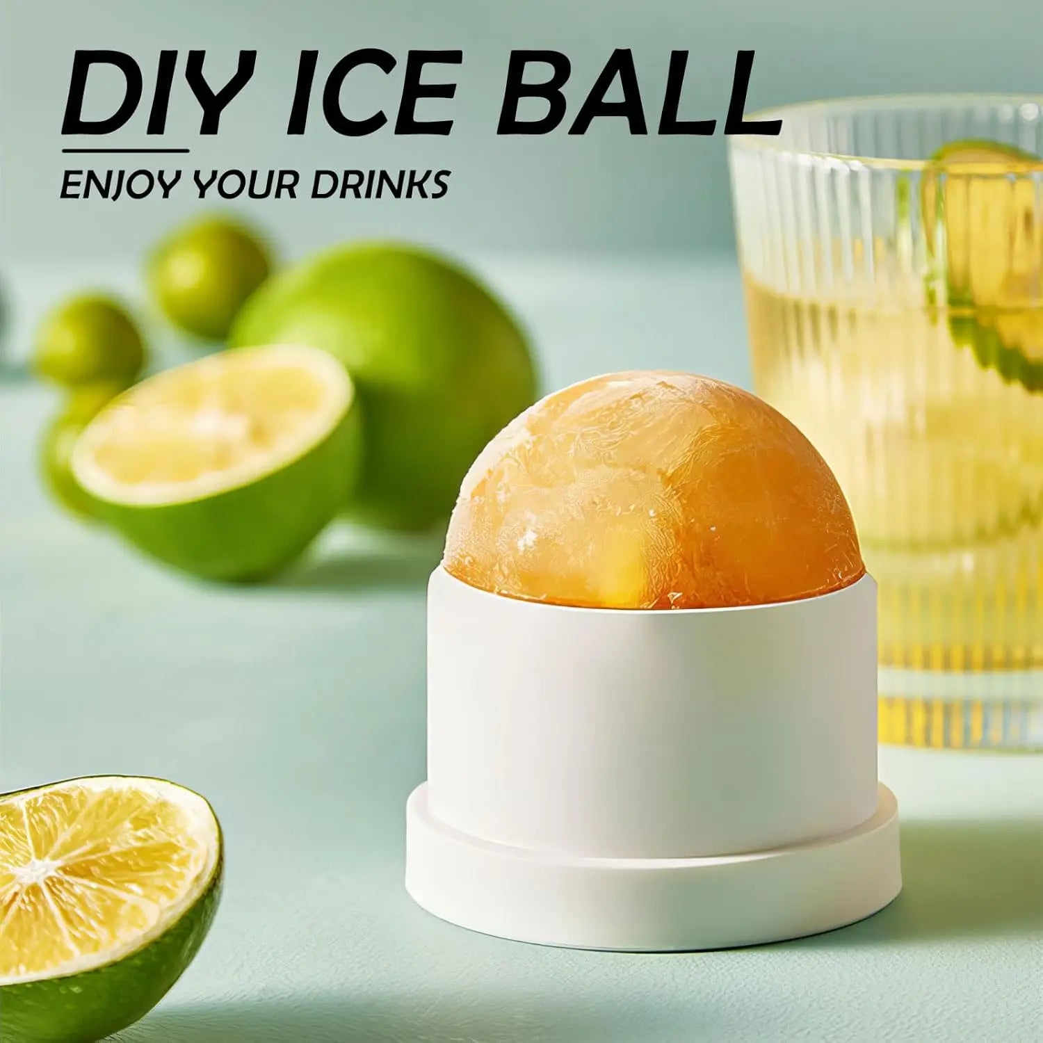 1-20PCS Large Ice Ball Mold Silicone Whiskey Ice Maker for Cocktails Durable Round Ice Cube Tray Home Bar Accessories