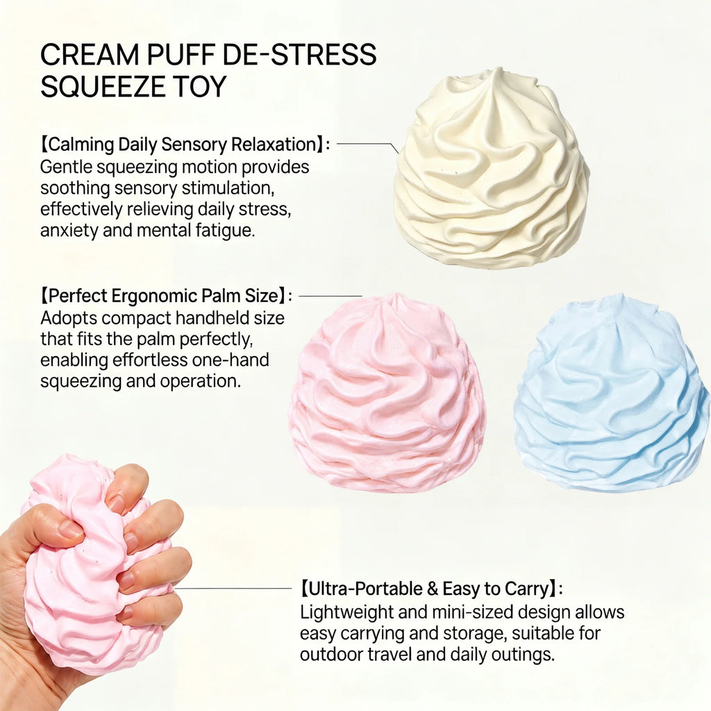1PC Simulation Cream Squishy Toy Premium Soft Silicone Material Realistic Cream Texture Squeeze Fidget Ornament