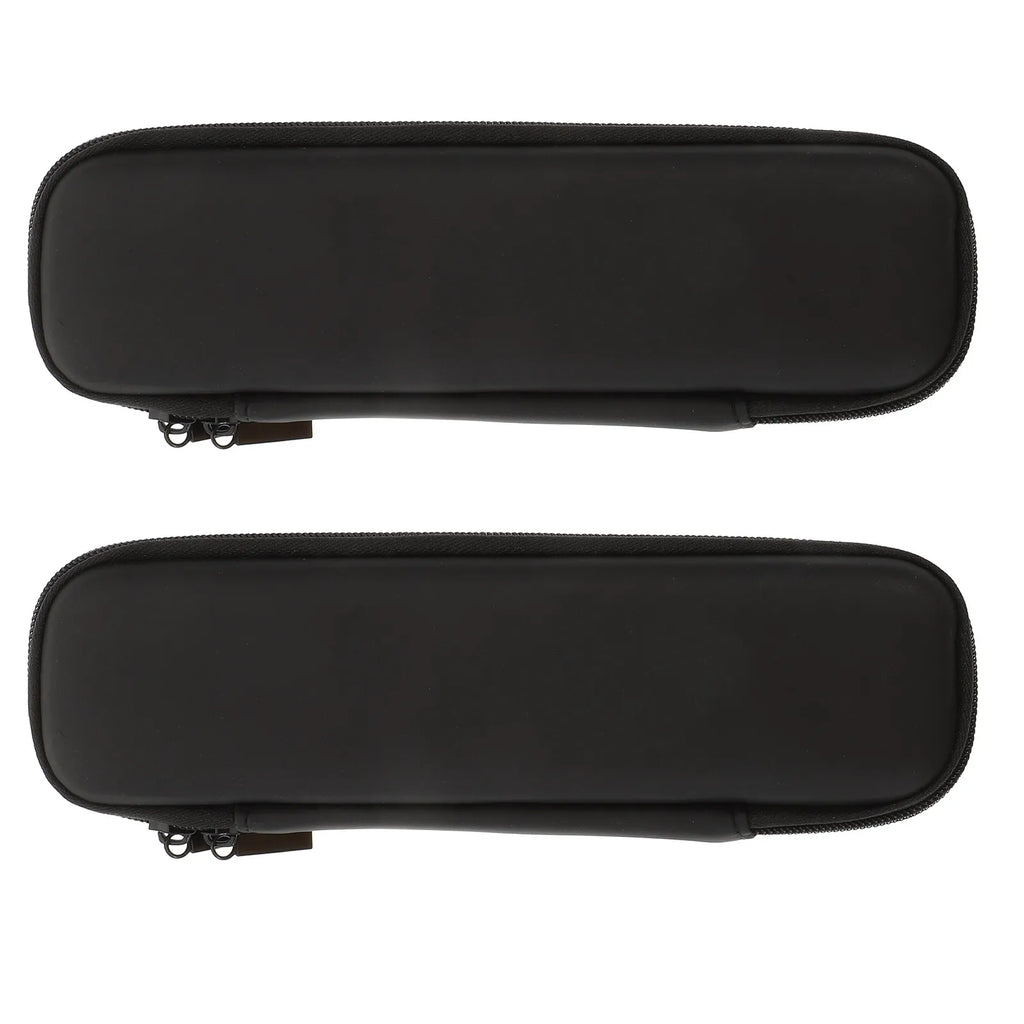 2Pcs Electric Toothbrush Cases Portable Travel Protective Hard Eva Zipper Storage Box Waterproof Shockproof Black