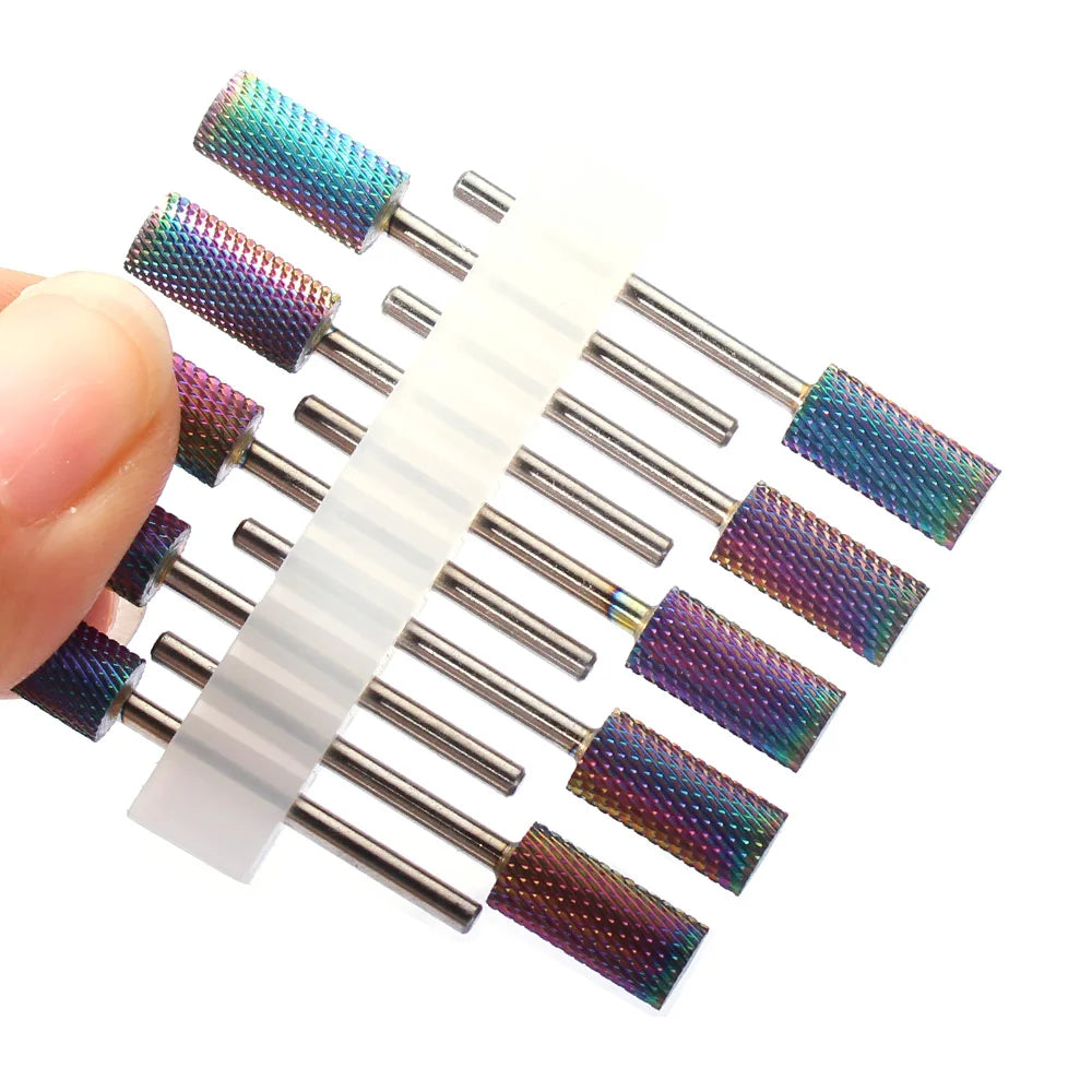 10pc Carbide Manicure Drills Nail Drill Bits Set Milling Cutters Kits Gel Polish Remover Files Electric Burr Tools Accesstries