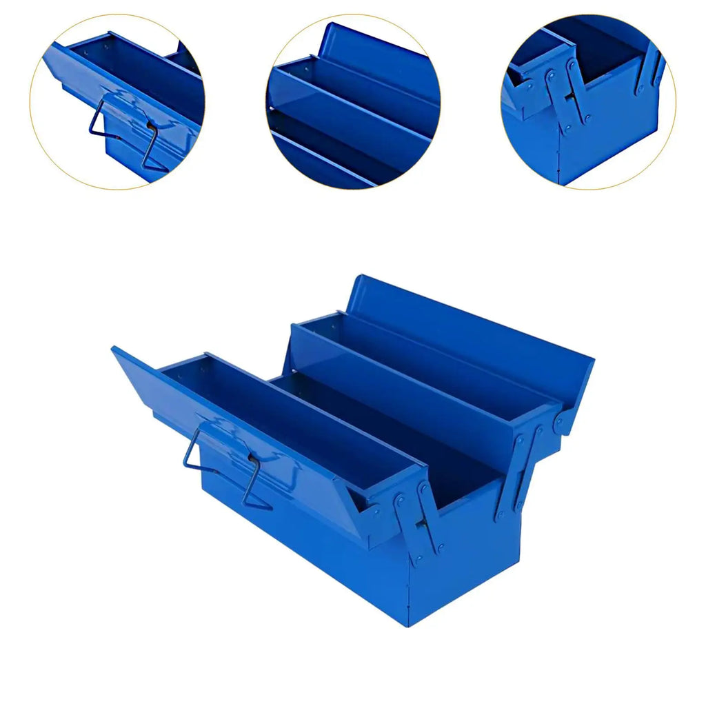 Metal Tool Box with Double Handle Container for Easy Classification Multipurpose Professional Suitcase Household Tool Organizer