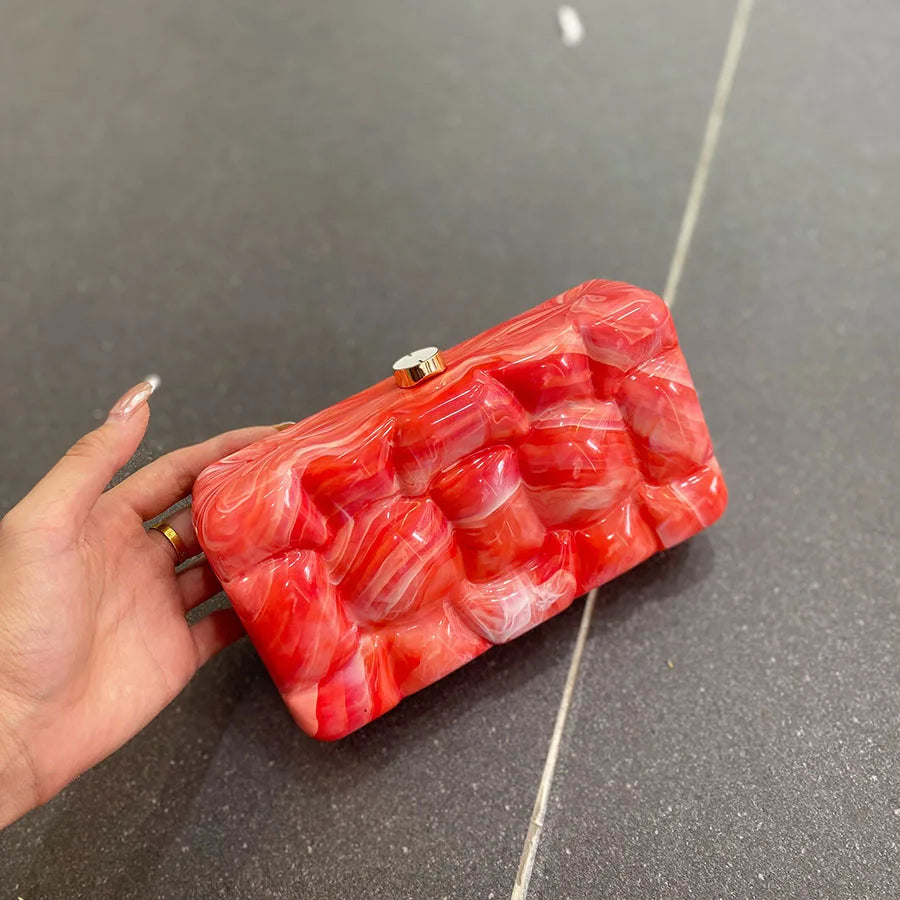 New Fashion Ladies Handbag Simple Evening Bag Chain Decoration All Match Crossbody Bags Purse for Women