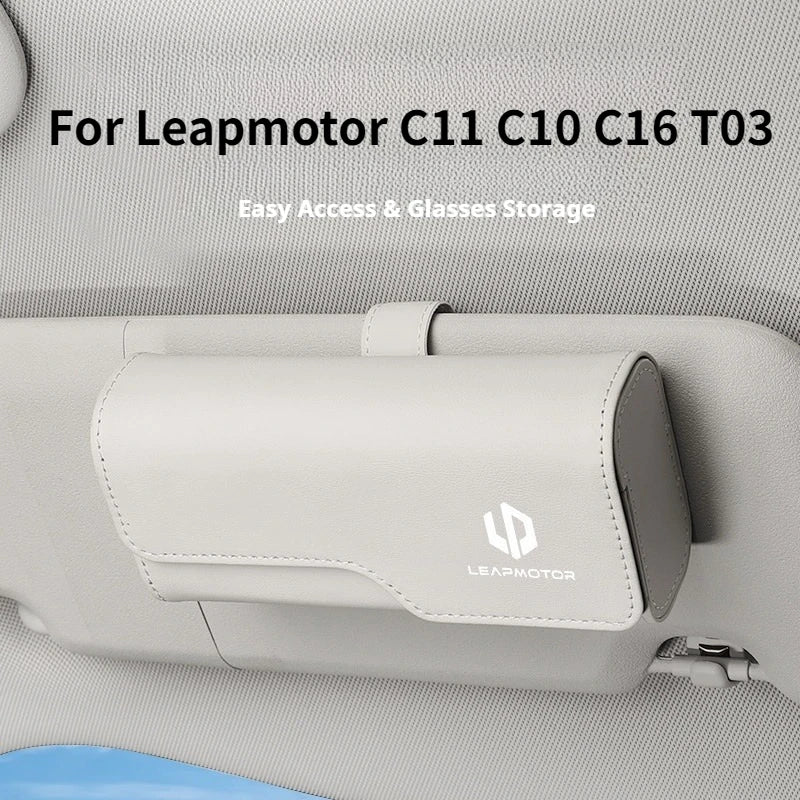 Fit For Leapmotor C11 C10 C16 T03 B10 Car Glasses Box Vehicle Sunglasses Clip Storage Box