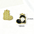 10pcs Drip Oil Alloy Small Animal Kitten, Puppy, Little Rabbit Pendant DIY Necklace Bracelet Earrings Phone Chain Pendant