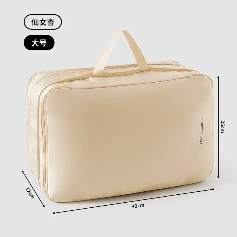 Travel Bag Compression Packing Cubes Double-sided Large Capacity Storage Bags for T-shirt Down Jacket Business Travel Supply