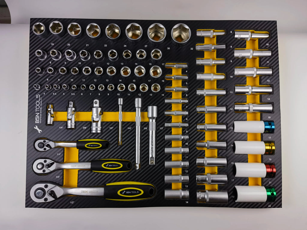 Professional Hand-Powered OEM 7-Drawer Movable Tool Trolley Chest Automotive Repair Workshop Garage Storage Combination Drills