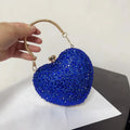 2024 New Heart Luxury Evening Dinner Clutch Bag Water Droplet Diamond Wedding Party Handbag Love Chain Underarm Crossbody Bag