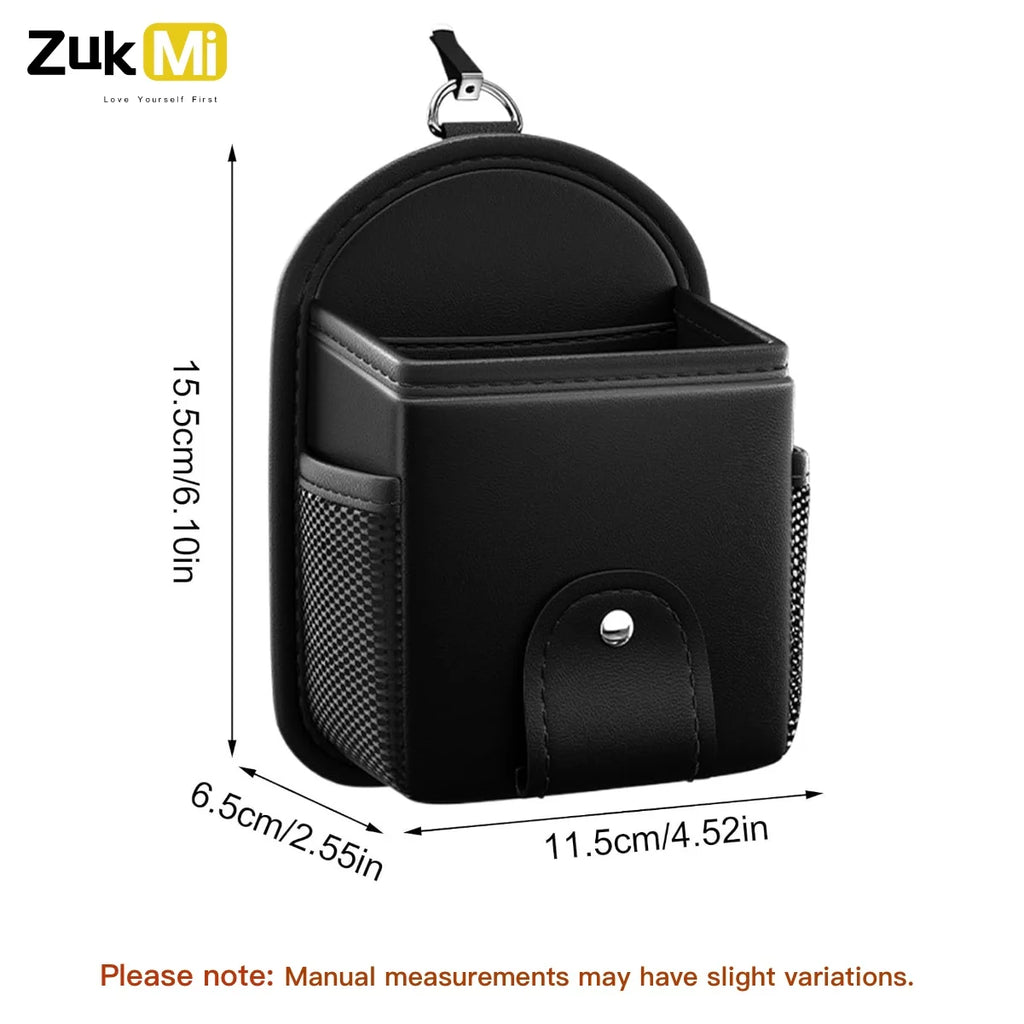 Health Gear Car Air Vent Storage Holder, Car Vent Organizer, PU Leather Vent Storage Bag with Hook, Pocket Car Air Vent Outlet O