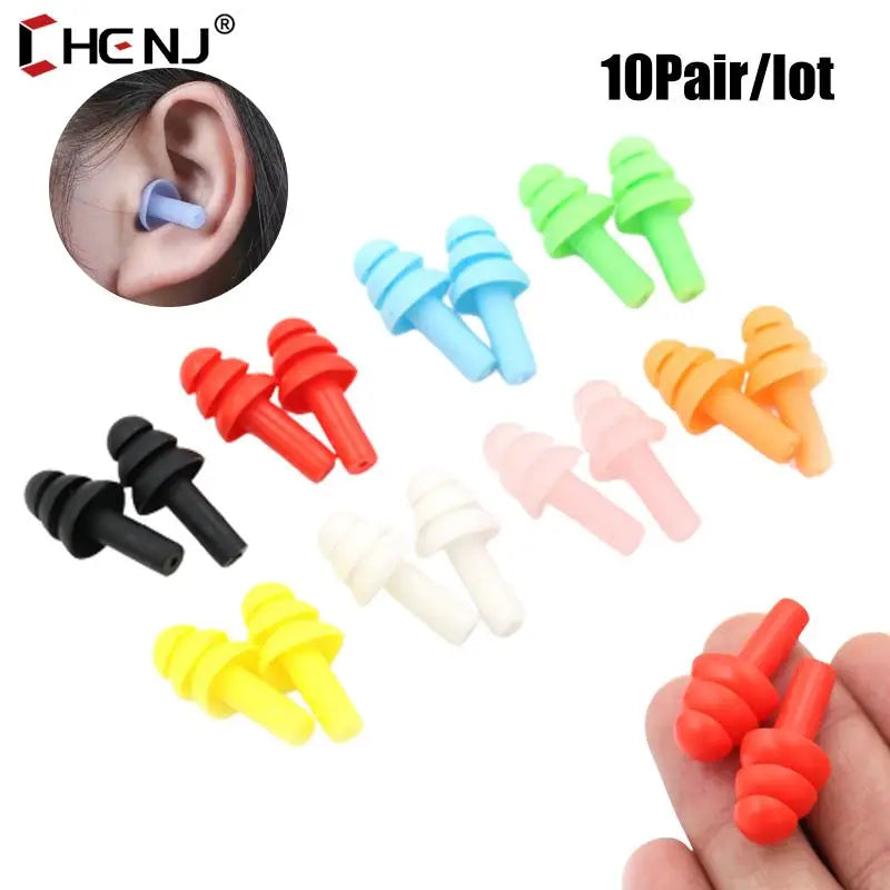 20Pcs Soft Silicone Earplugs Reusable Noise Reduction Sleeping Study Ear Plugs Hearing Protector 30*14mm