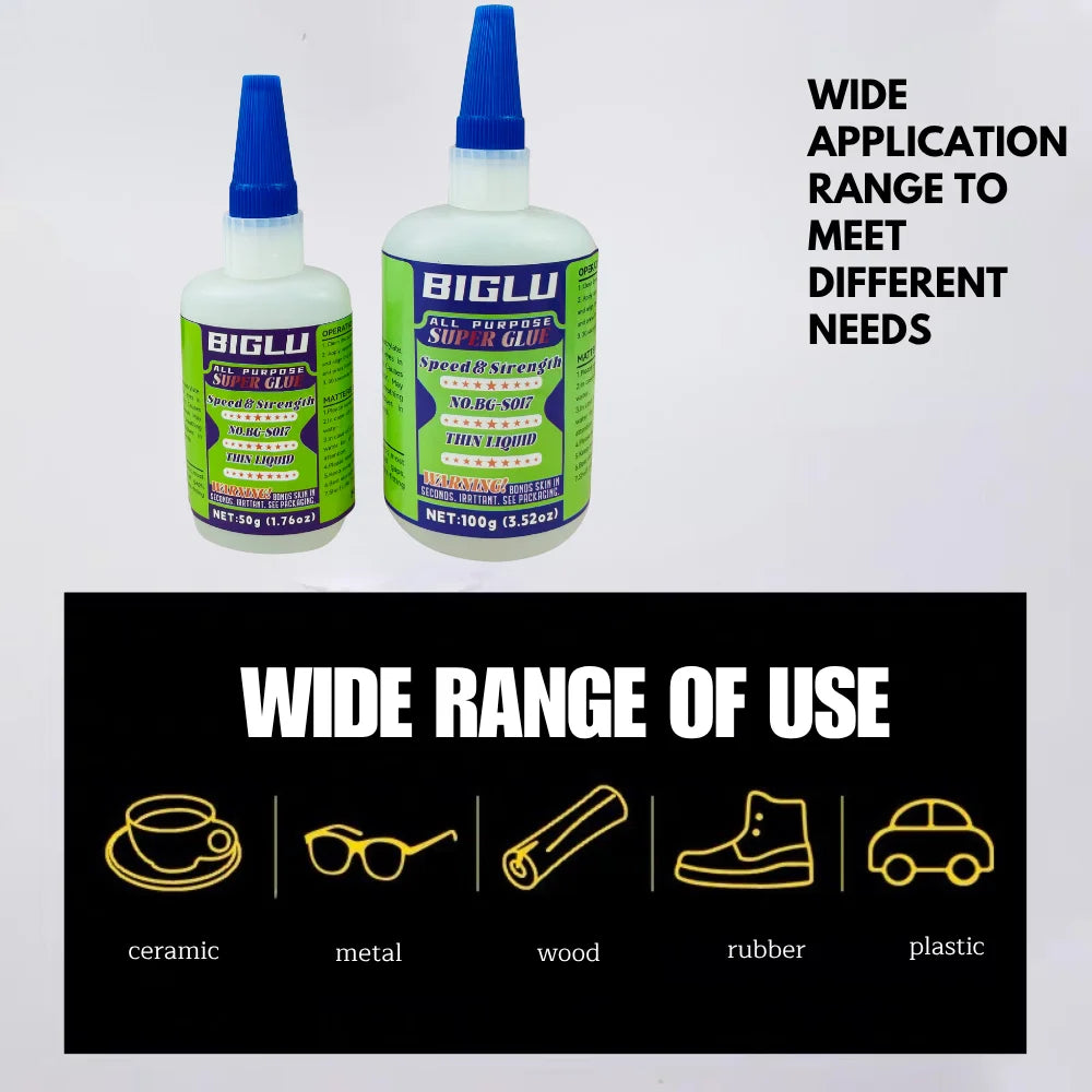 Premium Cyanoacrylate Super Glue Thin Liquid Adhesive for Stone CA Finish Woodworking Projects Hobby Models Inlay Work