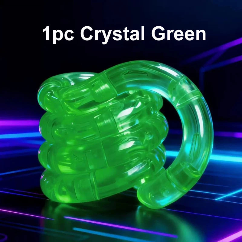 1/3/5pcs Deformable Rope Crystal Twist Rope Pressure Stress Relief Toys Rrainbow Color Deformation Rope Knot Anti Stress Toys
