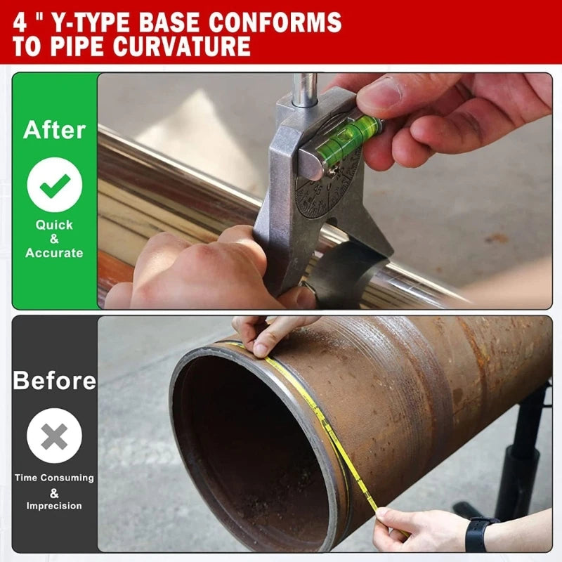 Safety Pipe Marker Centering Tool Safety Pipe Center Finder with Centering Head