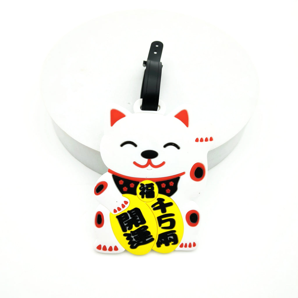 1pc/2pcs/3pcs Zhaocai Cat luggage tag pendant travel essential airport luggage anti loss ID tag luggage name unisex