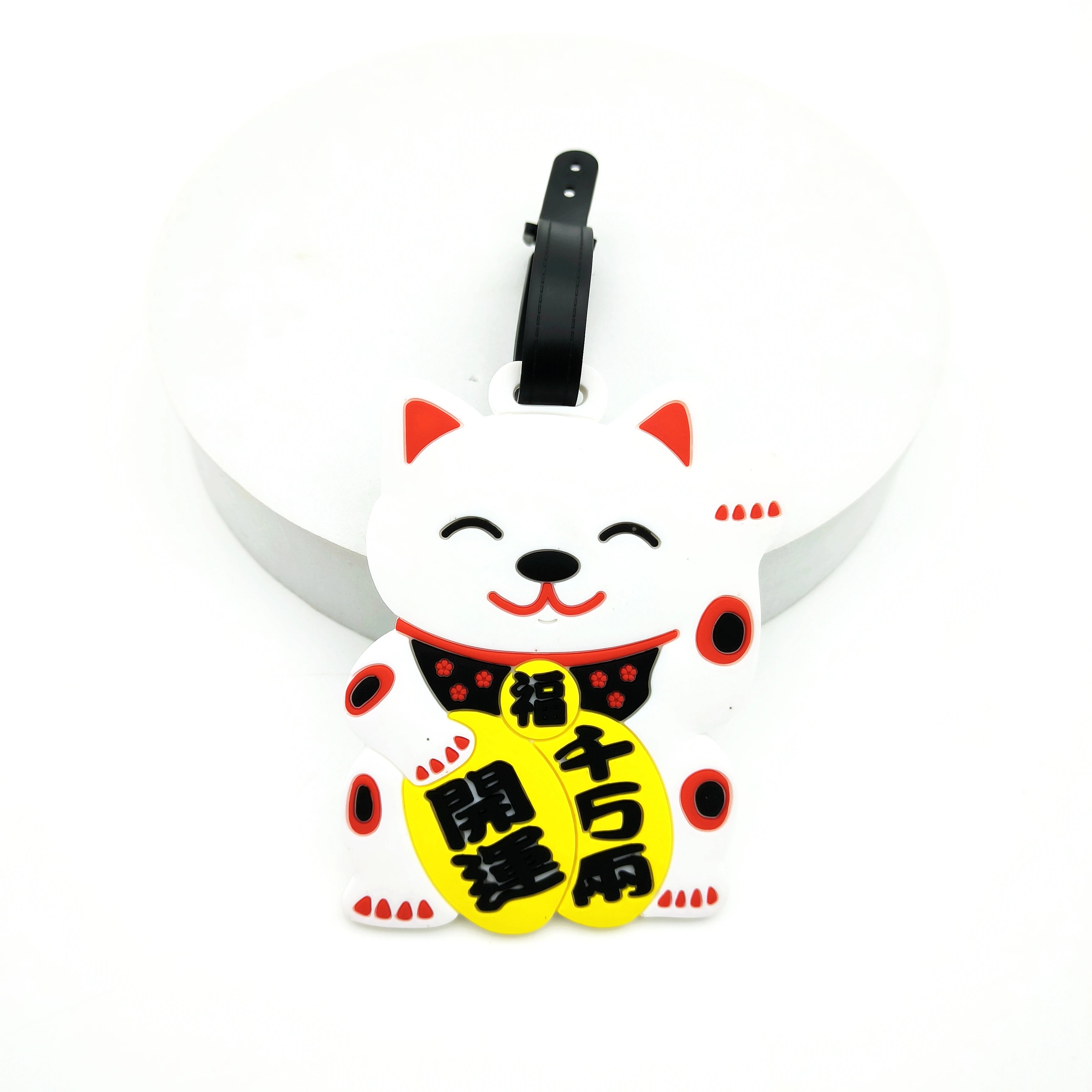 1pc/2pcs/3pcs Zhaocai Cat luggage tag pendant travel essential airport luggage anti loss ID tag luggage name unisex