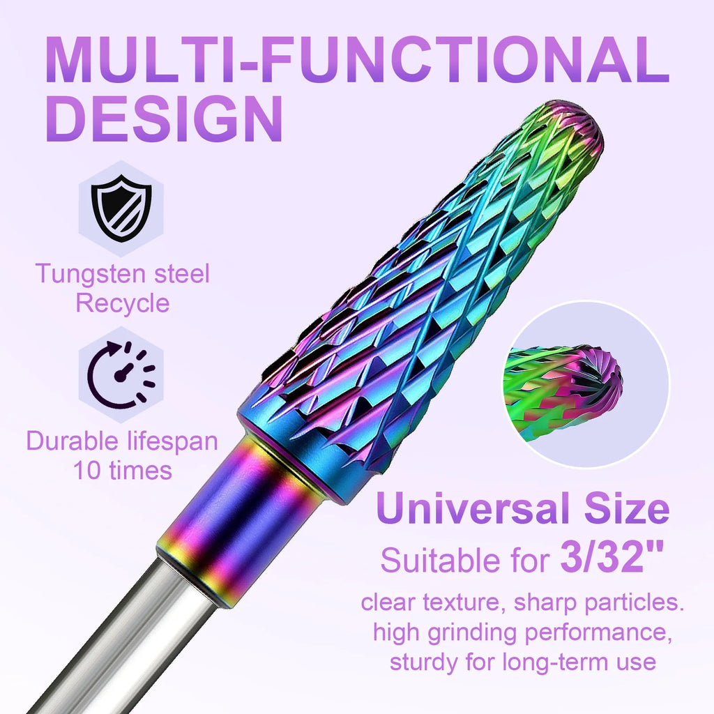 1Pcs 3/32" Quality Professional Tungsten Dead Skin Remover Nail Drill Bit Safe Carbide Nail Cleaning Drill Bit For Dead Skin
