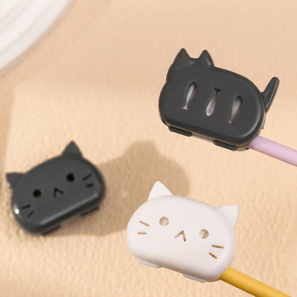 4-piece set Cute Cat Toothbrush Protector Cover, Ventilated Dust Proof Toothbrush Head Cap for Clean Sanitary Toothbrush Storage