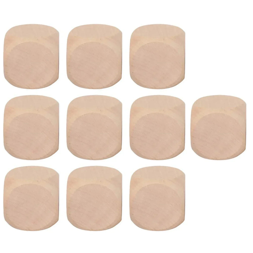 10pcs 8/12/16/20/22/25/28/30mm 6 Sided Blank Wood Dice For Party Family DIY Games Printing Engraving Toys Wood Cube Dices