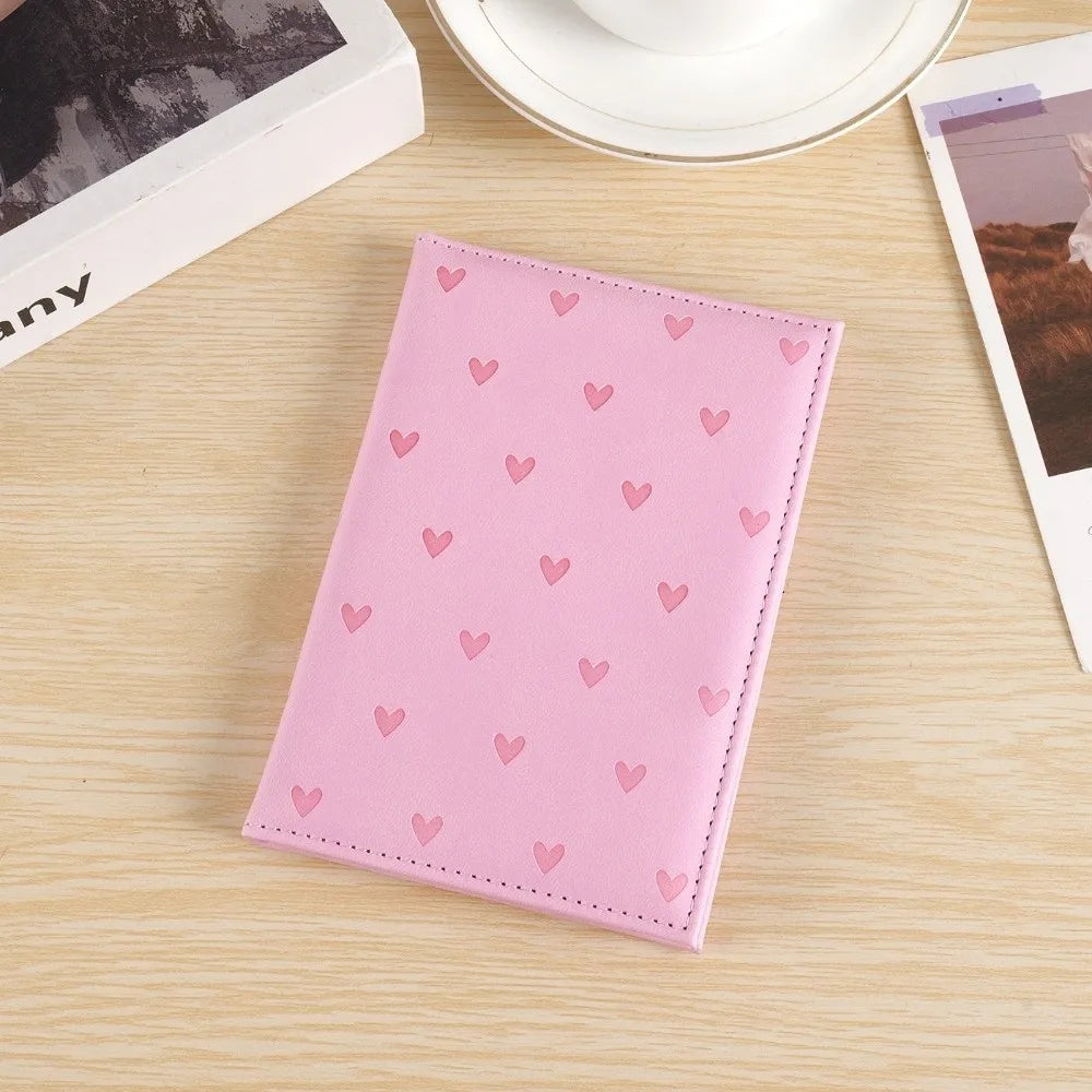 Luxury Love Printed Passport Protective Cover Portable Cute Travel Passport Case PU Leather Wallet Purse