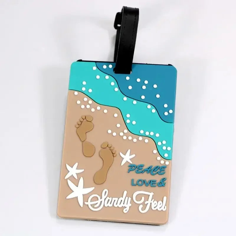 1PCS Colors Luggage Tags Backpack Bags Suitcase Name Tags Pendants Cute Cartoon Airplane Boarding Labels Travel Accessories