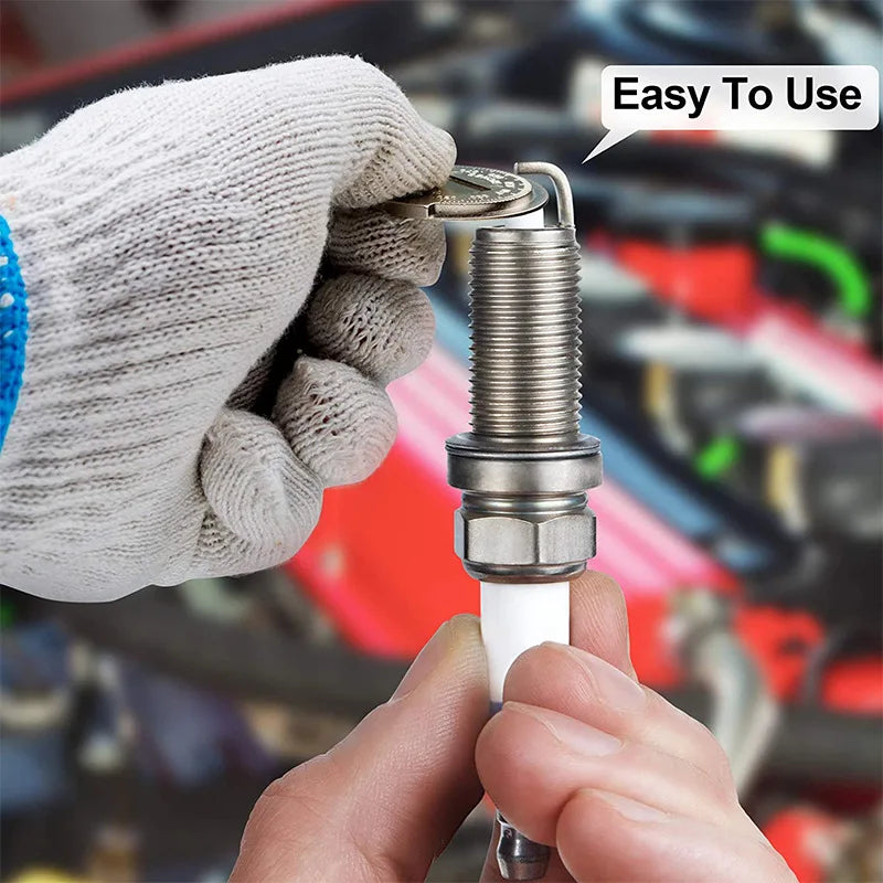Coin- Type 0.6-2.4mm 0.02-0.10 Inch Spark Plug Gap Gauge Measurement Tool Range Spark Plug Gage Caliber Measuring Tool