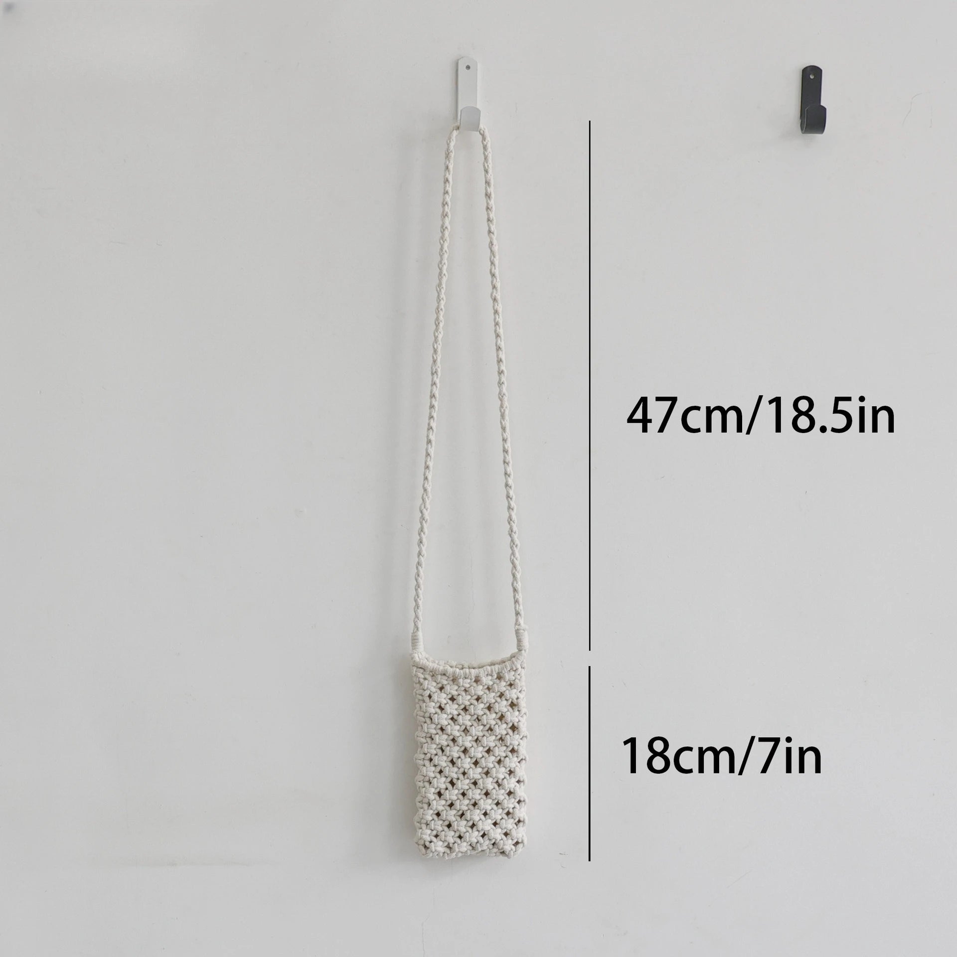 Hand-woven mobile phone bag summer small bag mini messenger holiday women's bag various combinations cotton rope bag net pocket