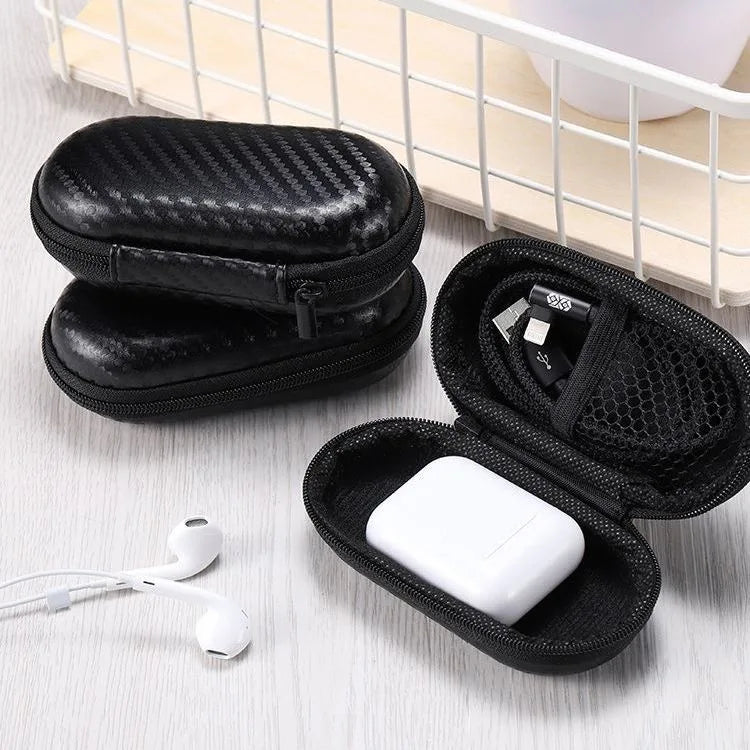 1-3Pcs Earphone Carrying Case Holder EVA Headphone Storage Bag Small Zipper Pouch for EarPods Cable Charger Organizer Box Pouch