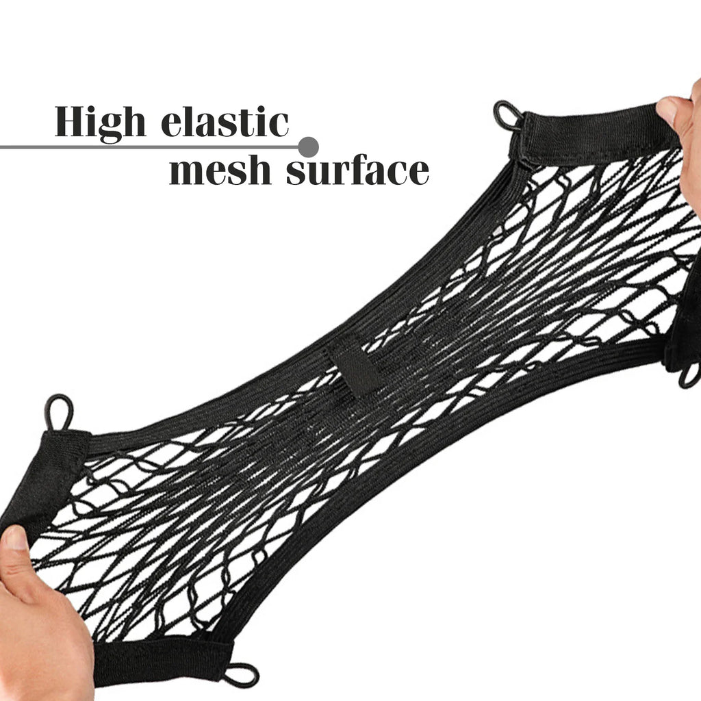 Stretchable Small Cargo Net Pocket Storage Mesh Net Elastic Automotive Cargo Nets Storage Pouch with Mounting Screws and Hooks f