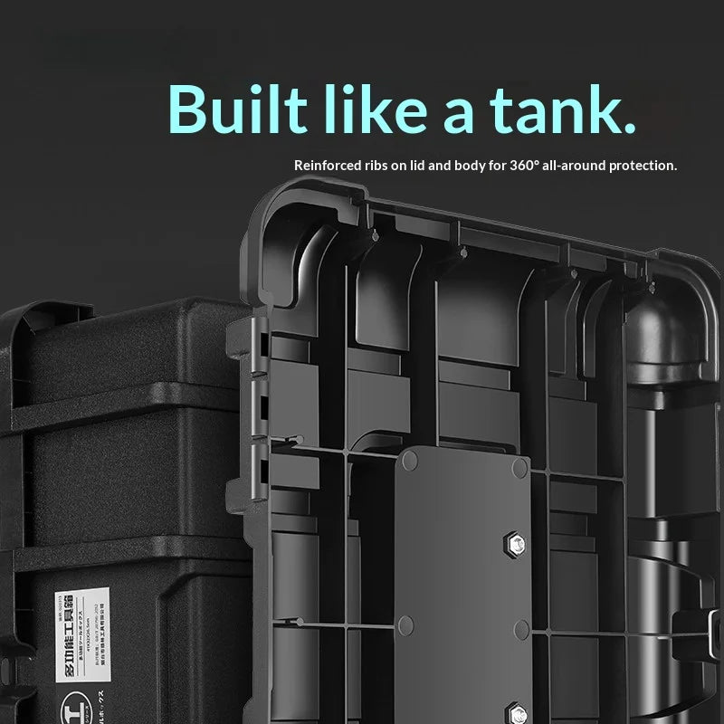 Tool Organizer Case Heavy Duty Metal Toolbox Portable Lockable Large Capacity Tool Chest Garage Workshop Mechanic Organizer