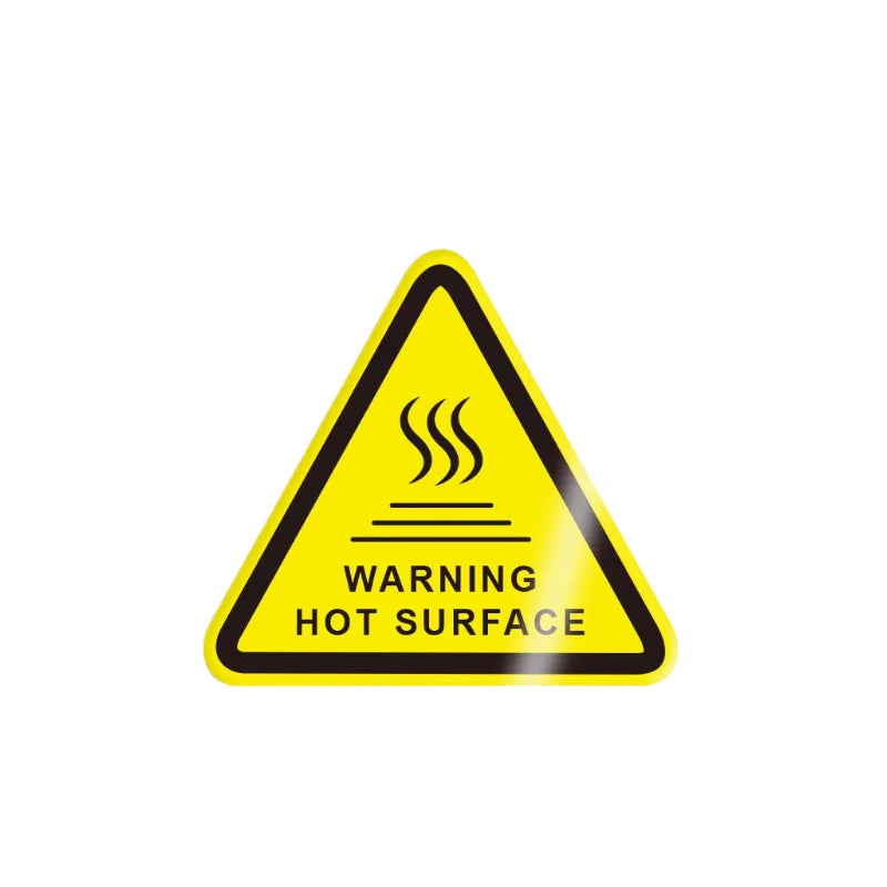 10Pcs 50X50Mm Safety Warning Signs, Workshop Production Safety Warning Signs, Hazard Warning Signs